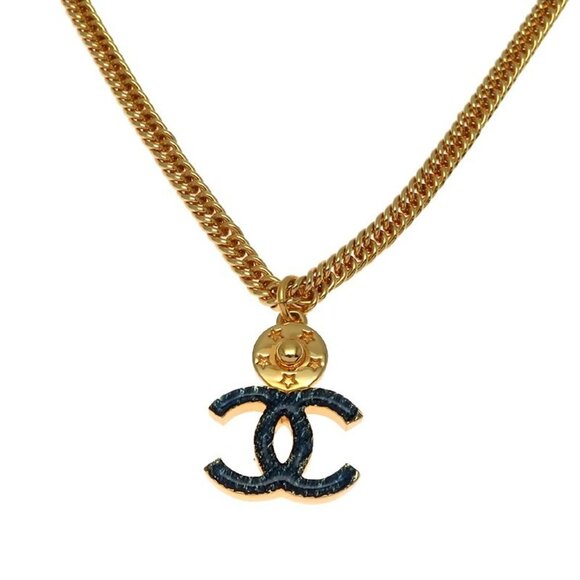 CHANEL Gold Logo Necklace - Picture 1 of 10